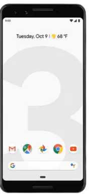 A picture of Google Pixel 3